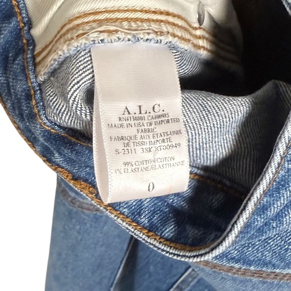 A.L.C. Size 0 / 26” Waist Alden Denim Midi Skirt Dark Blue Wash - Picture 5 of 8